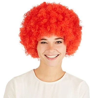 Afbeelding van dressforfun pruik clown Afro rood verkleedkleding kostuum halloween verkleden feestkleding carnavalskleding carnaval feestkledij partykleding 300714