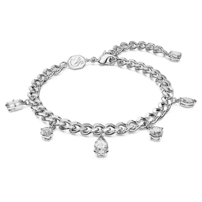 Afbeelding van Swarovski 5671184 Armband Dextera zilverkleurig wit 5 mm 15,5 20 cm