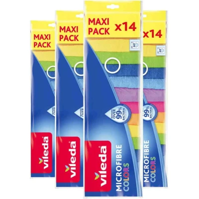 Afbeelding van 4x Vileda Microvezeldoek Colors 14 stuks