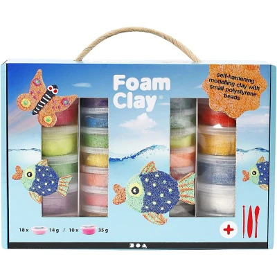 Afbeelding van Foam Clay kleiset 18 x 14 gram / 10 35 31 delig