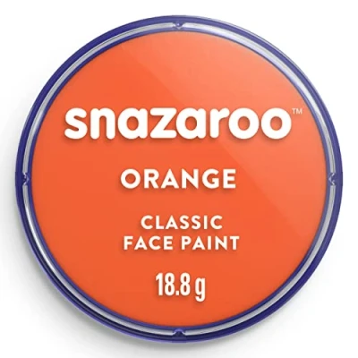 Afbeelding van Snazaroo 1175553 Kinderschmink, huidvriendelijke hypoallergene gezichtsmake up op waterbasis, vrij van parabenen 75ml Pot, Orange