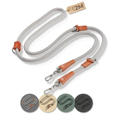 Afbeelding van PiuPet® Hondenriem Leiband voor grote en kleine Honden trainingslijnen 2m (Grijs)