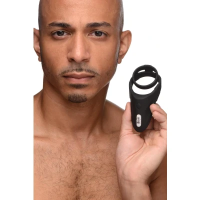 Afbeelding van Vibrating Taint Stim Cock Ring Zwart