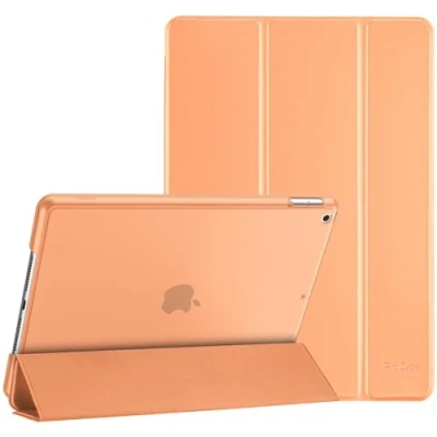 Afbeelding van ProCase Hoes voor iPad 9e/8e/7e generatie 10,2 inch 2021 2020 2019, beschermhoes Smart Case Cover compatibel met 9/8/7 oranje