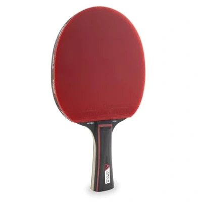 Afbeelding van JOOLA Match Pro ITTF Tafeltennisracket met goedgekeurde allround wedstrijd, 4 sterren, zwart/rood, 1,8 mm sponsdikte