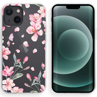 Afbeelding van Apple iPhone 13 Mini Hoesje Siliconen en TPU (zacht) iMoshion Softcase/Backcover Roze Telefoonhoesje
