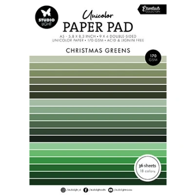 Afbeelding van Paper Pad Christmas greens Essentials nr.206