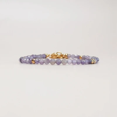 Afbeelding van Ava&amp;Imber Sparkling Amethist Armband Stainless Steel (RVS)