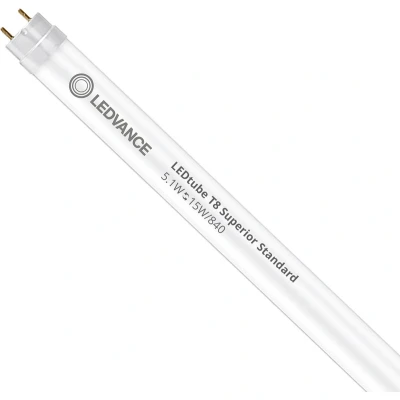 Afbeelding van Ledvance LED Buis T8 Superior (EM/Mains) Standard Output 5.1W 900lm 840 Koel Wit 44cm Vervangt 15W.