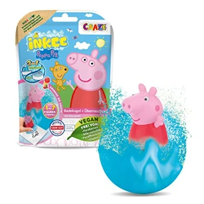 Afbeelding van Craze Inkee Surprise peppa pig badbruisballen voor kinderen, met verrassing, speelgoed de badkuip, badtoevoeging 43127