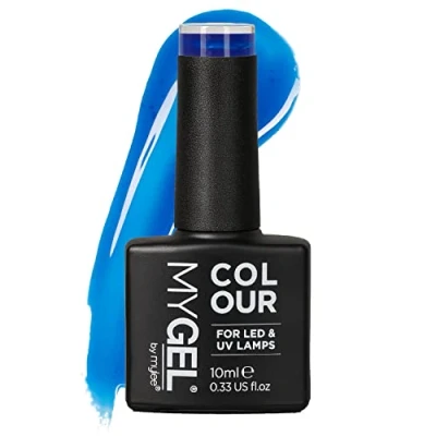 Afbeelding van Mylee Gel Nagellak 10ml [Blue Lagoon] UV/LED Gellak Nail Art Manicure Pedicure, Professioneel &amp; Thuisgebruik [Neons Range] Langdurig en gemakkelijk aan te brengen