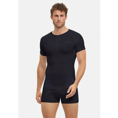 Afbeelding van FALKE Heren basislaag Shirt Warm Ronde Hals M S/S TS Functioneel materiaal Sneldrogend 1 stuk, Zwart (Black 3000) Nieuw Milieuvriendelijk, S