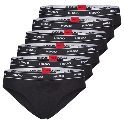 Afbeelding van HUGO 6ER PACK Slip, Dames, Maat: Large, Schwarz