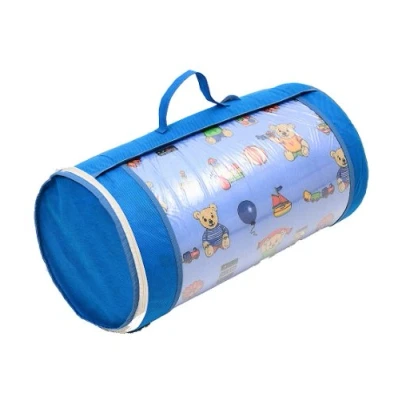 Afbeelding van Kindermatras, babymatras, 70 x 140 cm, rolmatras met reistas, overtrek 100% knuffelzacht katoen