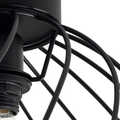 Afbeelding van Lindby plafondlamp 1licht Metaal H: 22.5 cm E27 zwart