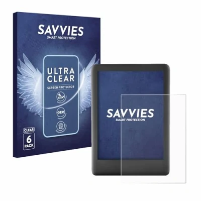 Afbeelding van Savvies Screenprotector voor Amazon Kindle 2019 (10. Gen.) Folie Beschermfolie transparant (6 Stuks)