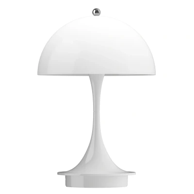 Afbeelding van Louis Poulsen Panthella Tafellamp V3Ø16 LED Oplaadbaar Opal White