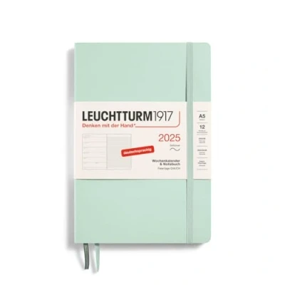 Afbeelding van LEUCHTTURM1917 370514 weekkalender &amp; notitieboek medium (A5) 2025, softcover, mintgroen, Duits