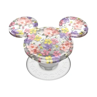 Afbeelding van PopSockets: PopGrip Uittrekbare Greep en Standaard voor Smartphones Tablets met een Verwisselbare PopTop Translucent Mickey Cascading Flowers