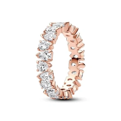 Afbeelding van Pandora 183021C01 Ring Alternating Sparkling Band zilver zirconia