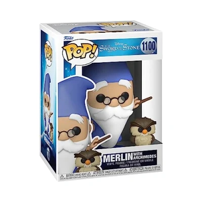 Afbeelding van Funko Merlin met Archimedes Pop! the Sword in Stone Figuur 9cm