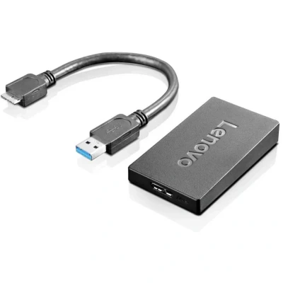 Afbeelding van Lenovo 4X90J31021 Adapter [1x USB 3.2 Gen 2 stekker A (USB 3.1) 1x DisplayPort bus] Zwart