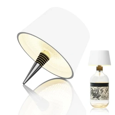 Afbeelding van MU LIN afneembare en fles aanraaklamp, oplaadbare draadloze tafellamp lamp waterdichte led lamp. 1 stuk wit