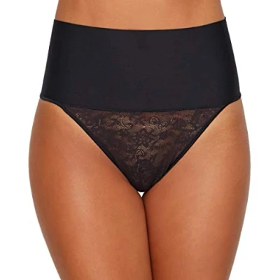 Afbeelding van Maidenform high waist corrigerende string zwart