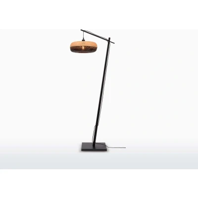 Afbeelding van GOOD&amp;MOJO Vloerlamp Palawan ZwartNaturel 68x40x176cm