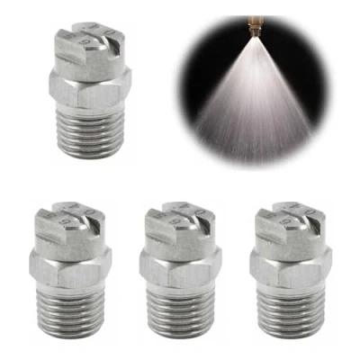 Afbeelding van 4 stuks mondstukken van roestvrij staal, sproeier voor hogedrukreiniger, verstuiver, wasaccessoires, 65 graden, opening 1,3 mm, snelkoppeling, sproeiers, hogedrukreiniger