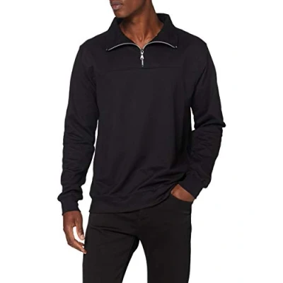 Afbeelding van Trigema heren sweatshirt rits, zwart, 4XL