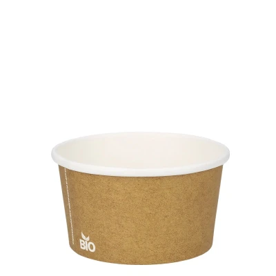 Afbeelding van BIO kartonnen soepbeker 400ml composteerbaar bruin