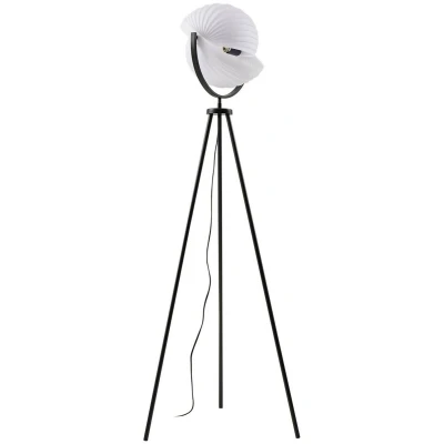 Afbeelding van Lucande Helva vloerlamp, 150 cm, wit/zwart