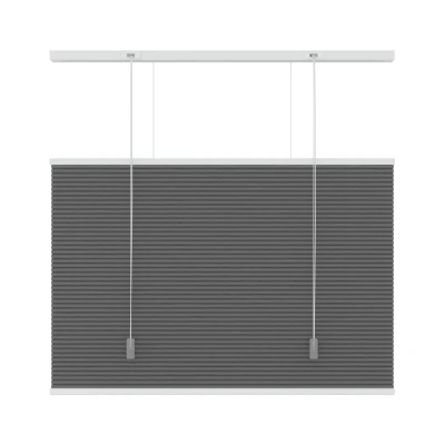 Afbeelding van Plissegordijn Honingraat 25 mm Smart Top Down Bottom up Verduisterend Graphite 180x180 (Grijs)
