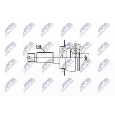 Afbeelding van Homokineet reparatie set, aandrijfas NTY NPZ SU 036