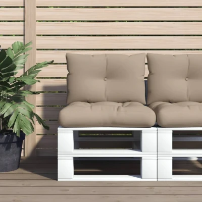 Afbeelding van Palletkussens 2 st stof taupe