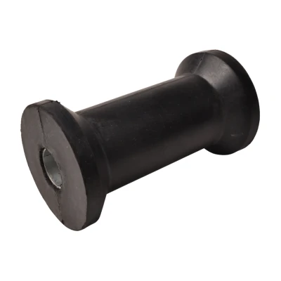 Afbeelding van Aanhangwagendirect 134x70 mm kielrol zwart 20 naafdiameter