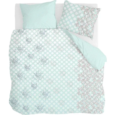 Afbeelding van Walra Dekbedovertrek Dreamy Dots Licht Blauw 240x220 cm Lits jumeaux Dubbele doorlopende instopstrook 100% Renforcé katoen