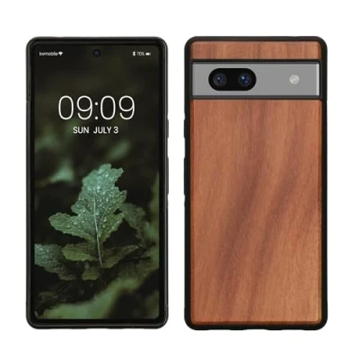 Afbeelding van kwmobile telefoonhoesje geschikt voor Google Pixel 7a Hoesje met bumper in vintage bruin / Backcover 0