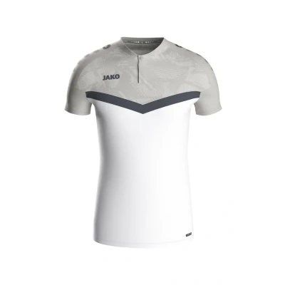 Afbeelding van JAKO Polo Iconic rood/wijnrood L wit/zachtgrijs/antra light / 4XL