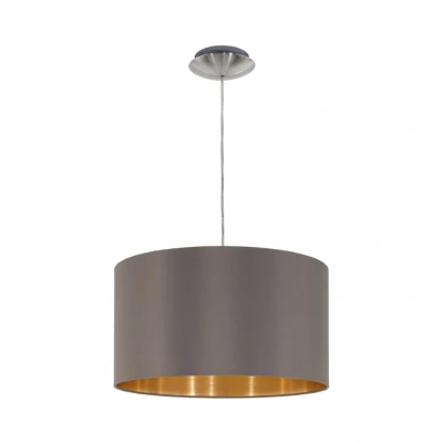 Afbeelding van EGLOÂ MaserloÂ Â HanglampÂ 1Â LichtsÂ Ã ̃38cmÂ Nikkel MatÂ Goud