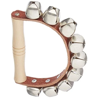 Afbeelding van FUZEAU 70524 Kroon met 9 belletjes Leer houten handvat Ergonomisch Vanaf 5 jaar
