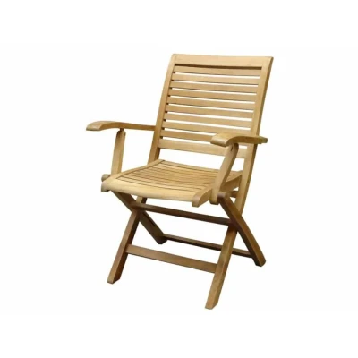 Afbeelding van Arona dining tuinstoel inklapbaar met armleuning teak
