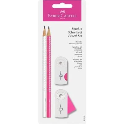 Afbeelding van Faber Castell Fc 218495 Schrijfset Sparkle Wit/Roze