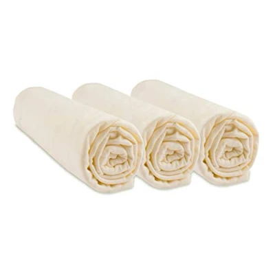Afbeelding van Lot de 3 Draps housse 100% Coton Bio 40x80 / 40x90 cm Écru