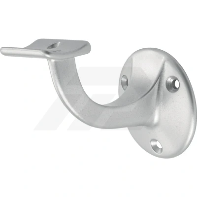 Afbeelding van Trapleuning houder zilver, hol profiel, 65 mm, schroef montage