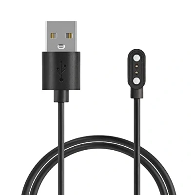 Afbeelding van kwmobile USB oplaadkabel geschikt voor Blackview X1 (Number B00101) / X2 smartwatch kabel Laadkabel in zwart