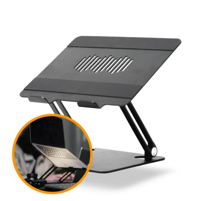 Afbeelding van Laptop standaard verstelbaar en opvouwbaar Laptophouder t/m 17 inch Zwart