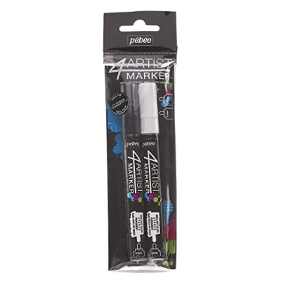 Afbeelding van Pébéo 580896 4 Artist Marker Set Duo Schilderij Zwart/Wit 21 x 8 3 cm