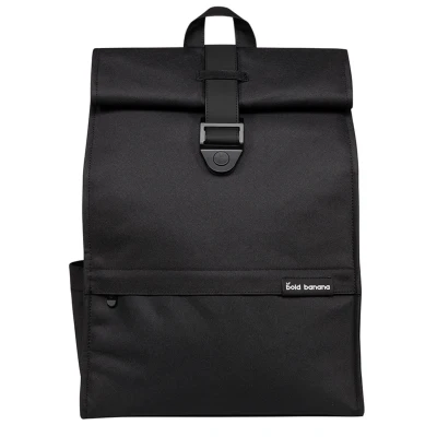 Afbeelding van Bold Banana Roll Top backpack big black Laptoptas Laptoprugzak